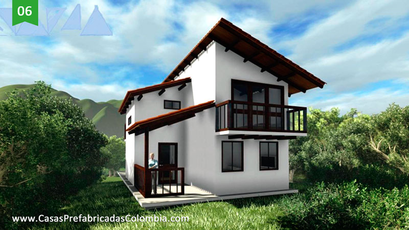 Render 3D Casa Prefabricada ejemplo 06