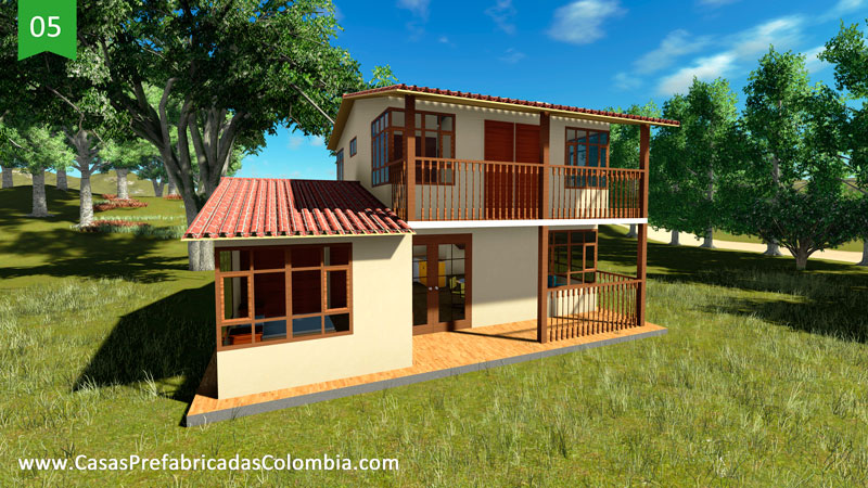 Render 3D Casa Prefabricada ejemplo 05