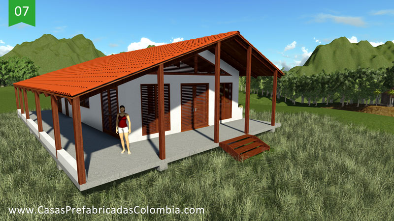 Render 3D Casa Prefabricada ejemplo 07