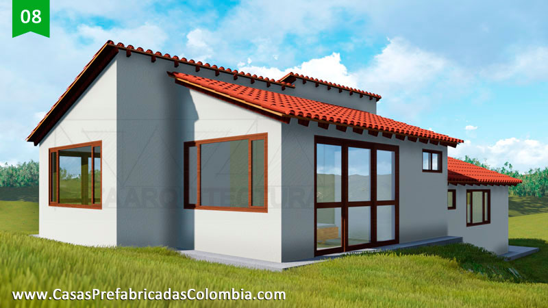 Render 3D Casa Prefabricada ejemplo 08